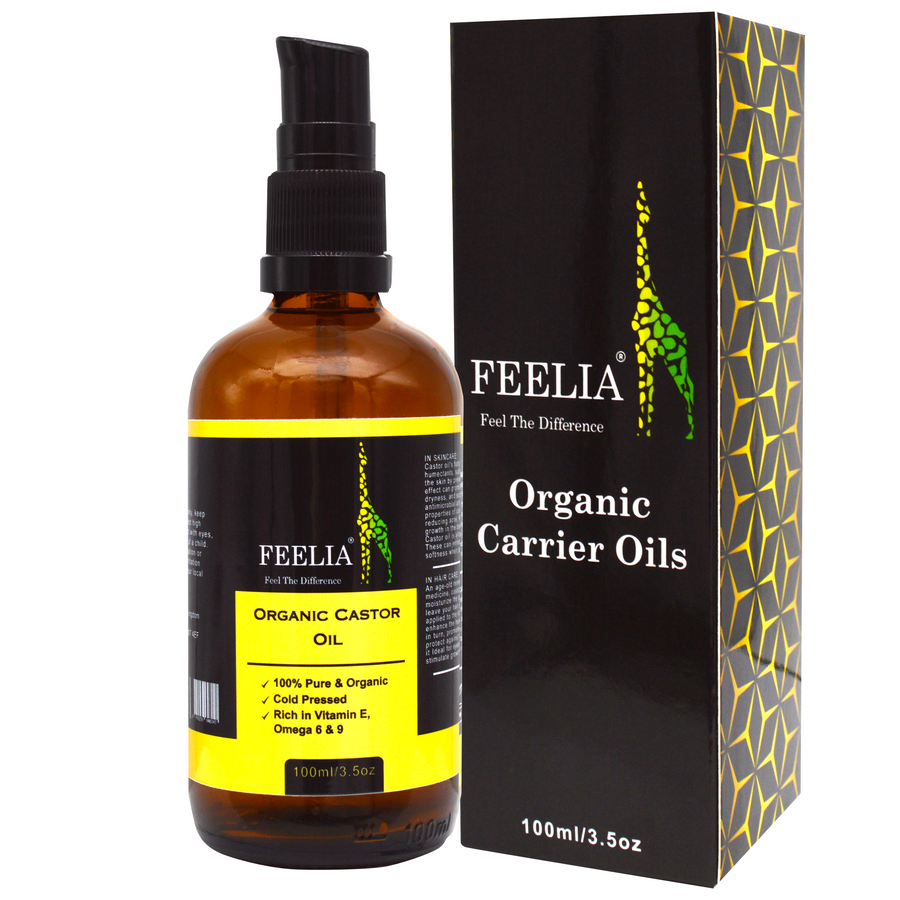 Organic Castor Oil - Cold Pressed - 100ml - Feelia
