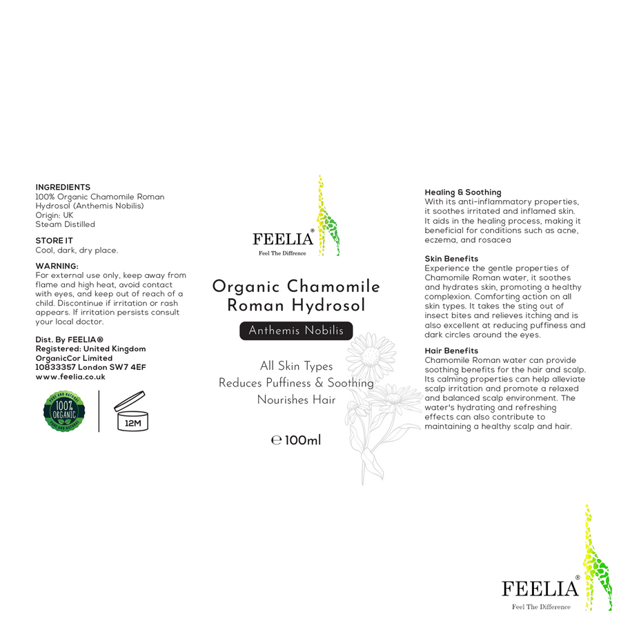 Organic Chamomile Roman Hydrosol - 100ml