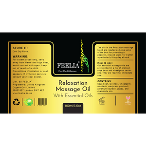 Relaxation Natural Massage Oil - 100ml - Feelia