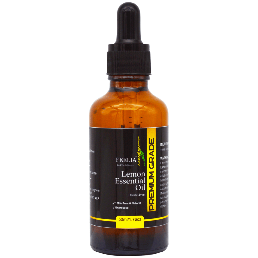 Feelia Lemon Essential Oil 50ml  Refreshing & Energizing for Aroma and  Health