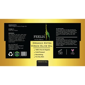 Organic Extra virgin olive oil,  label