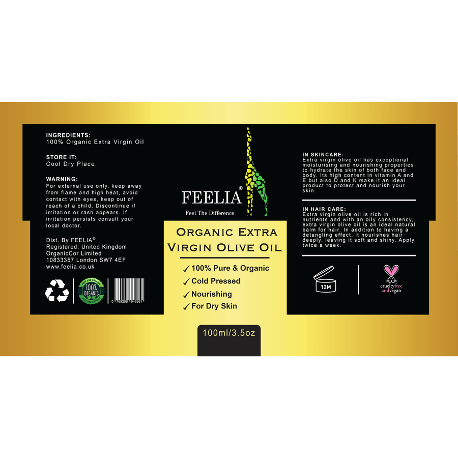 Organic Extra virgin olive oil,  label