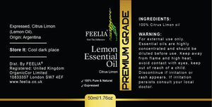 lemond essential oil 50ml, label