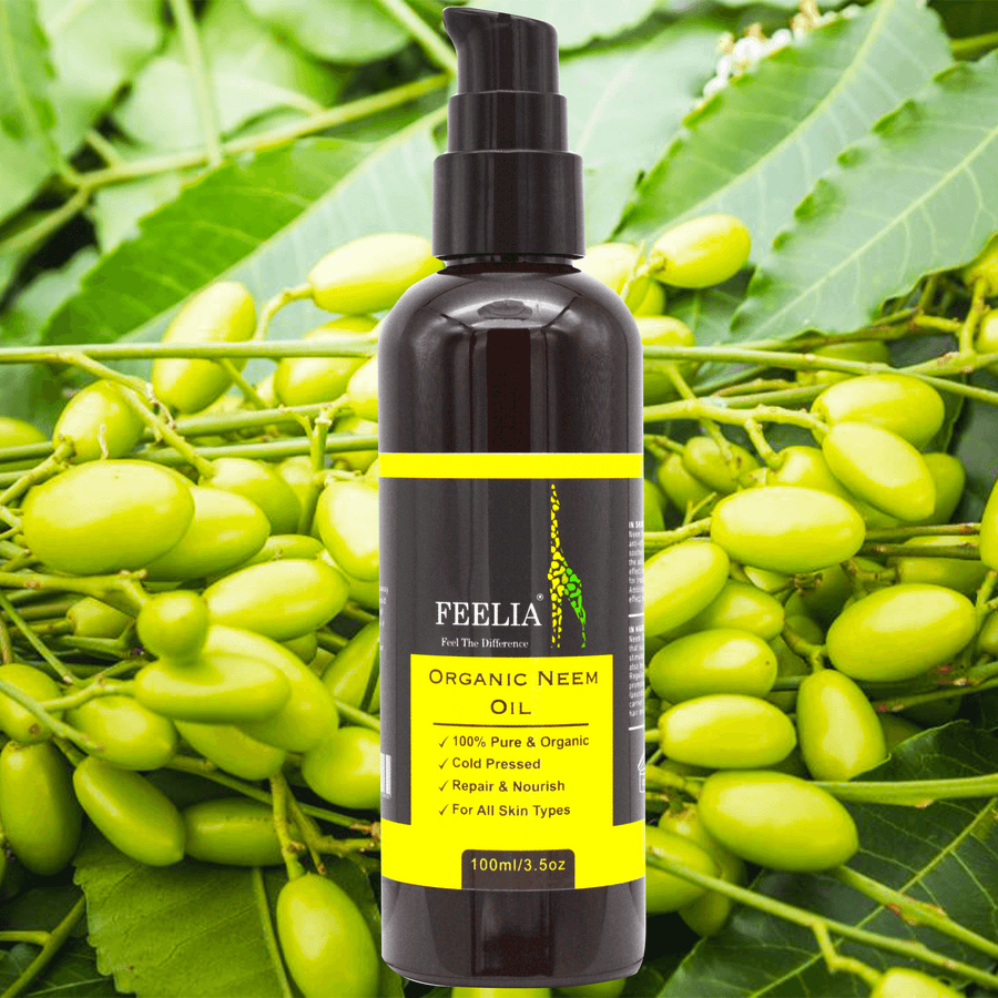 Organic Neem Oil 100ml,  with backround 