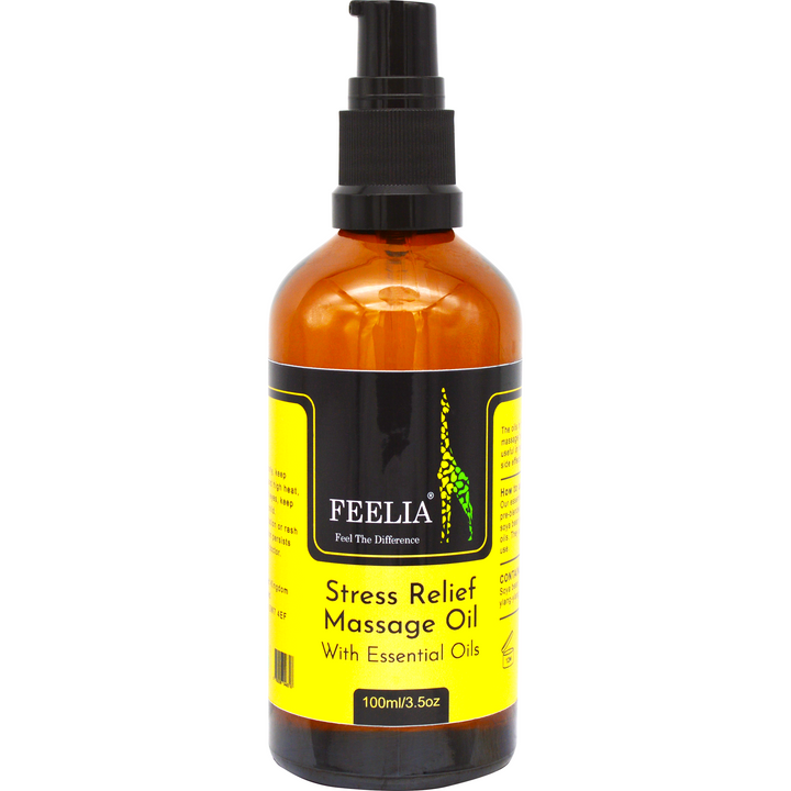 Stress Relief Natural Massage Oil - 100ml - Feelia